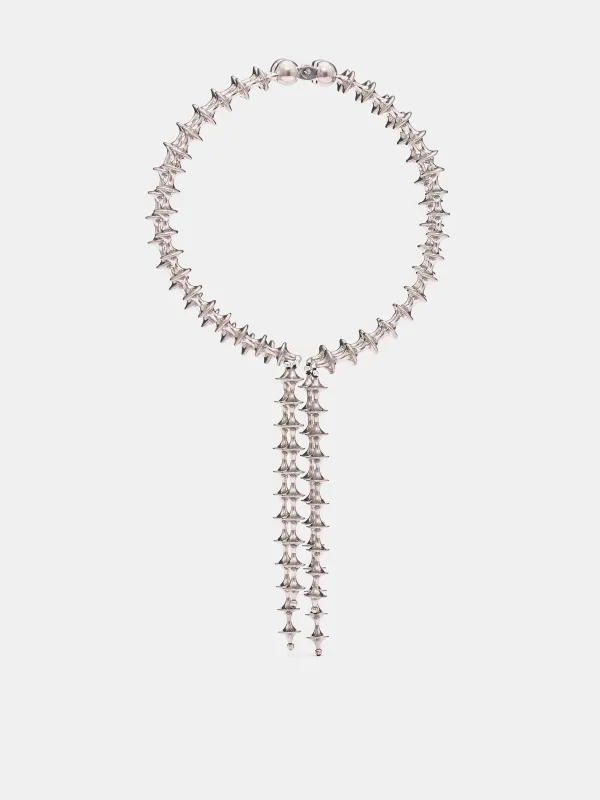 Toupie River Necklace (TOU-RIV-NEK-SIL-SILVER) sold by lorenzo