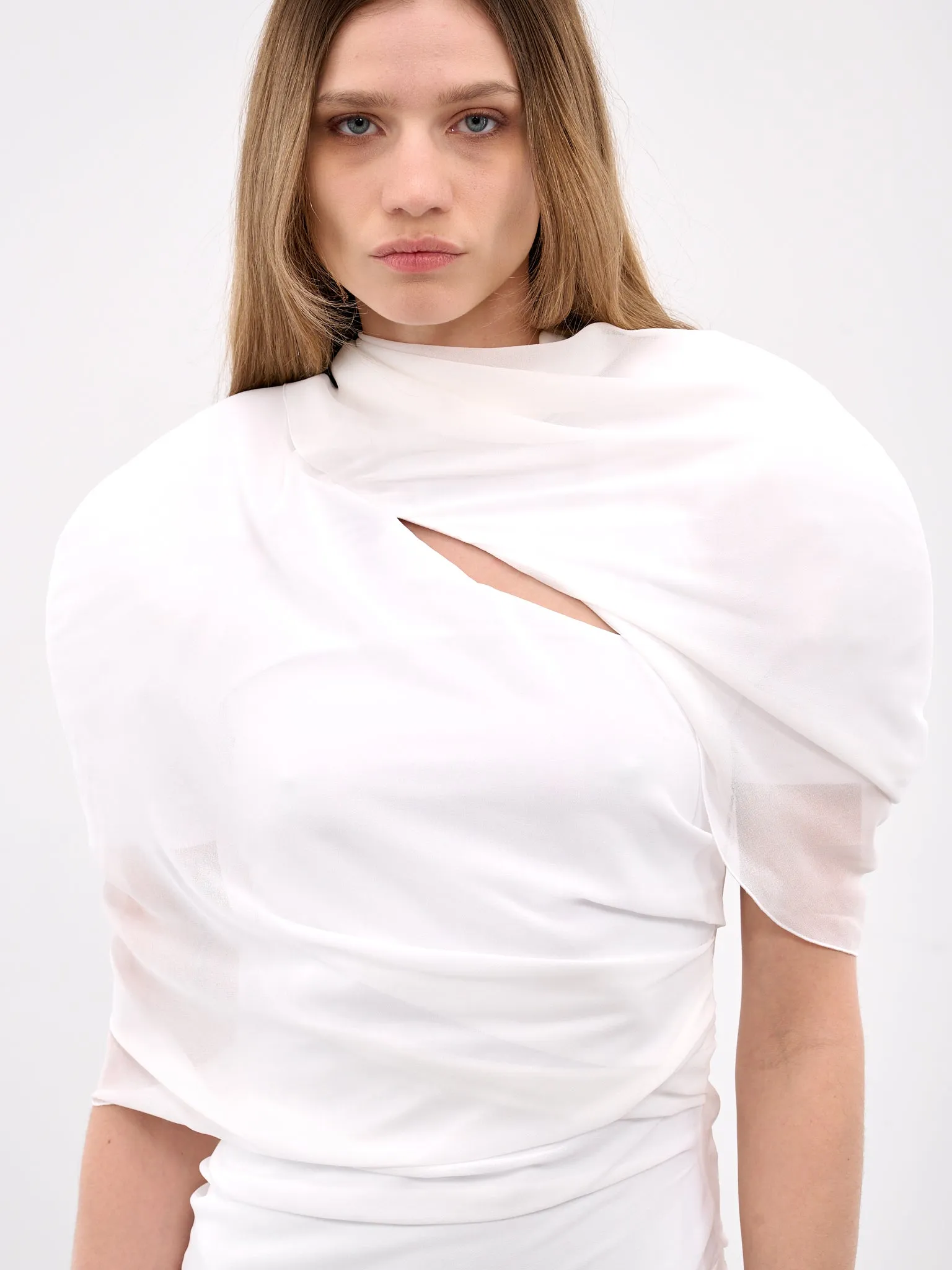 The Castagna Dress (251DR130-1555-WHITE) sold by lorenzo product image thumbnail 4