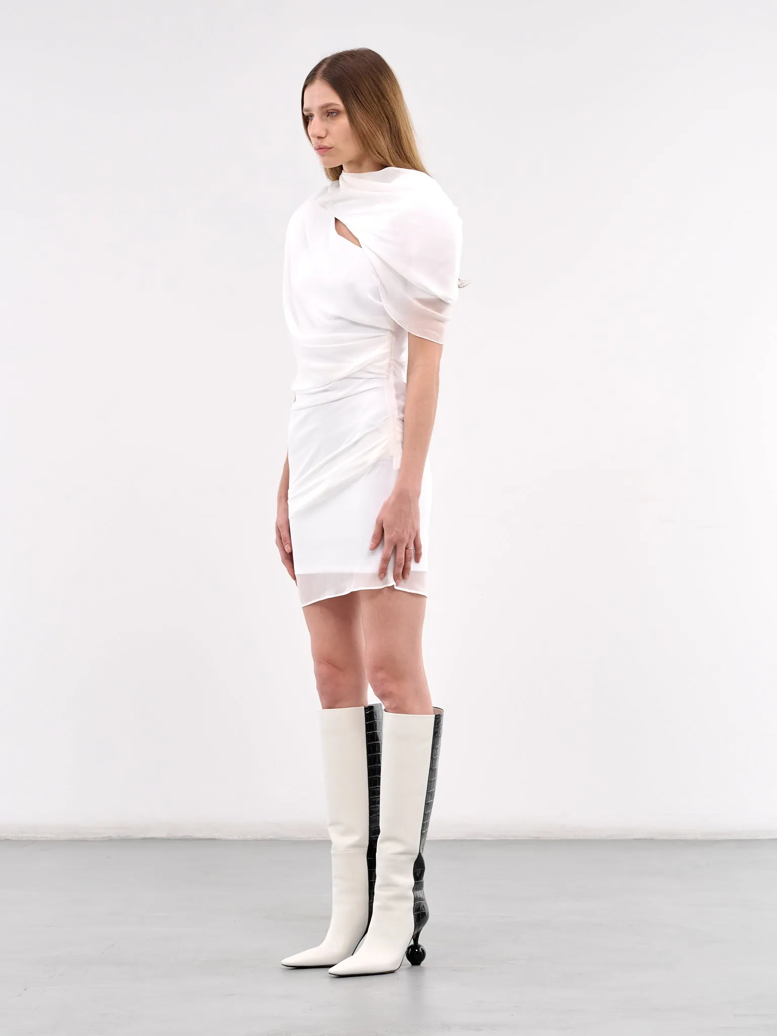 The Castagna Dress (251DR130-1555-WHITE) sold by lorenzo product image thumbnail 2