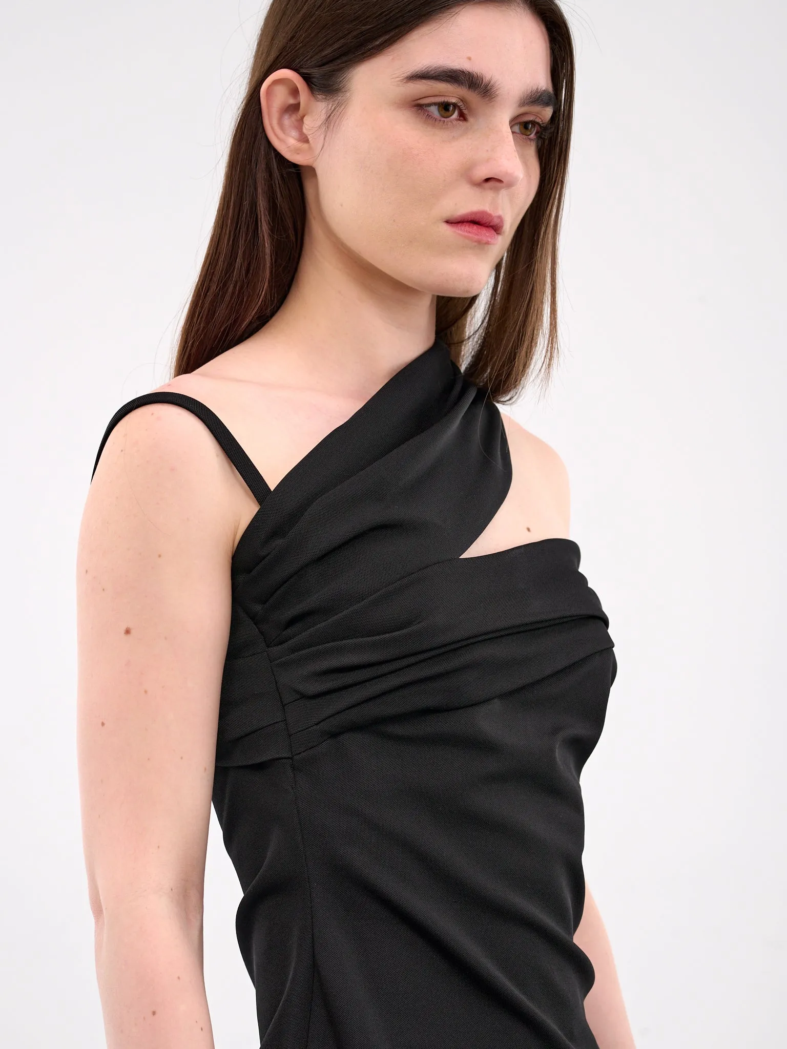 One-Shoulder Gathered Top (1018683-1A12923-BLACK) sold by lorenzo product image thumbnail 4