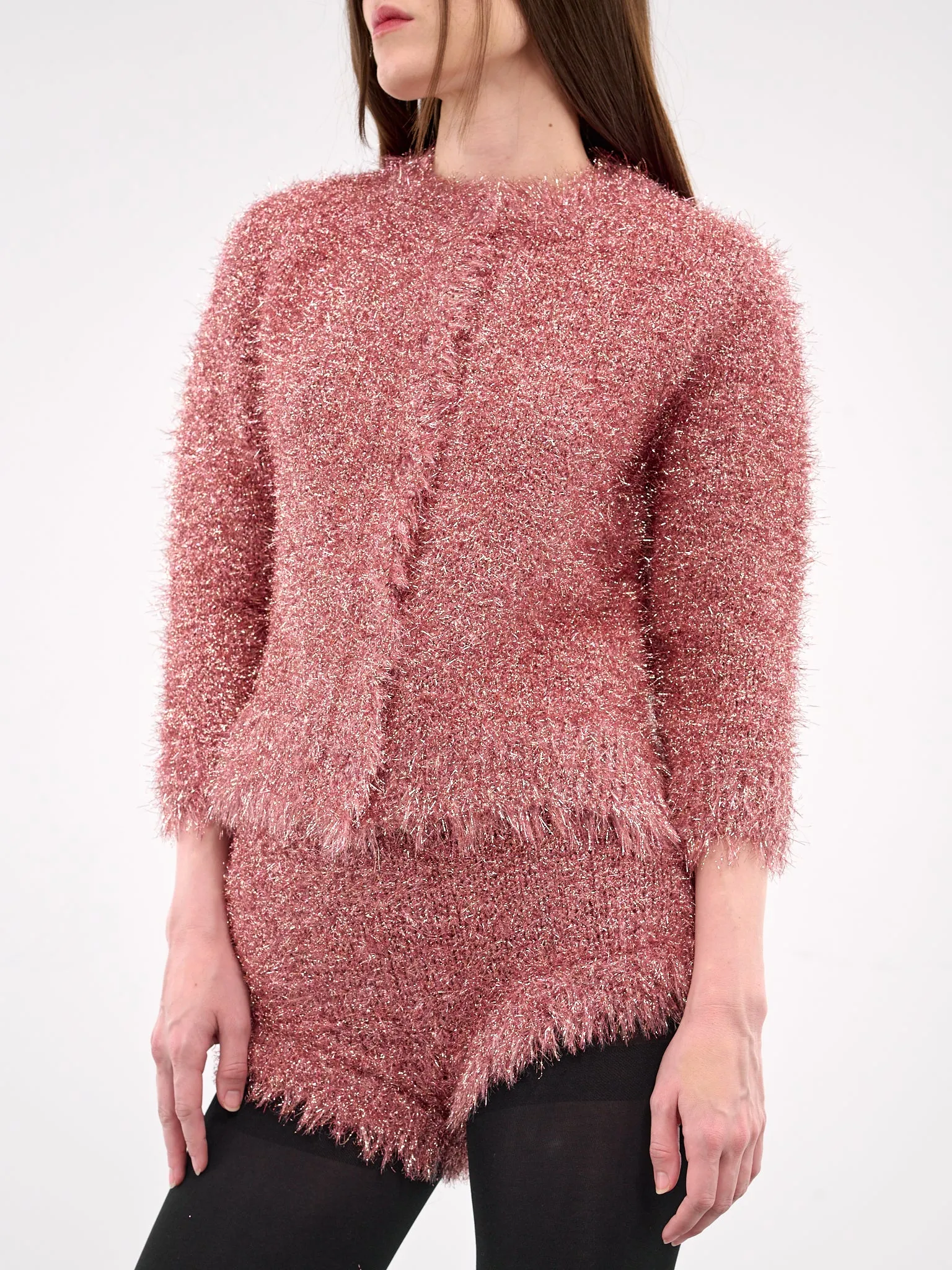 Tinsel Knit Jacket (PRMK2-0664-PINK) sold by lorenzo product image thumbnail 5