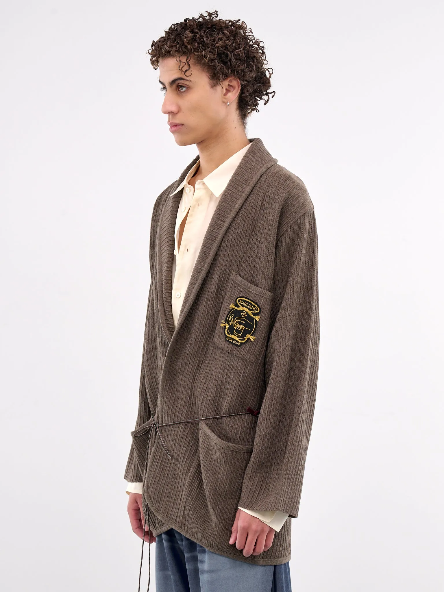 MTS Knit Jacket (T58306682-LU82-27-BROWN) sold by lorenzo product image thumbnail 2