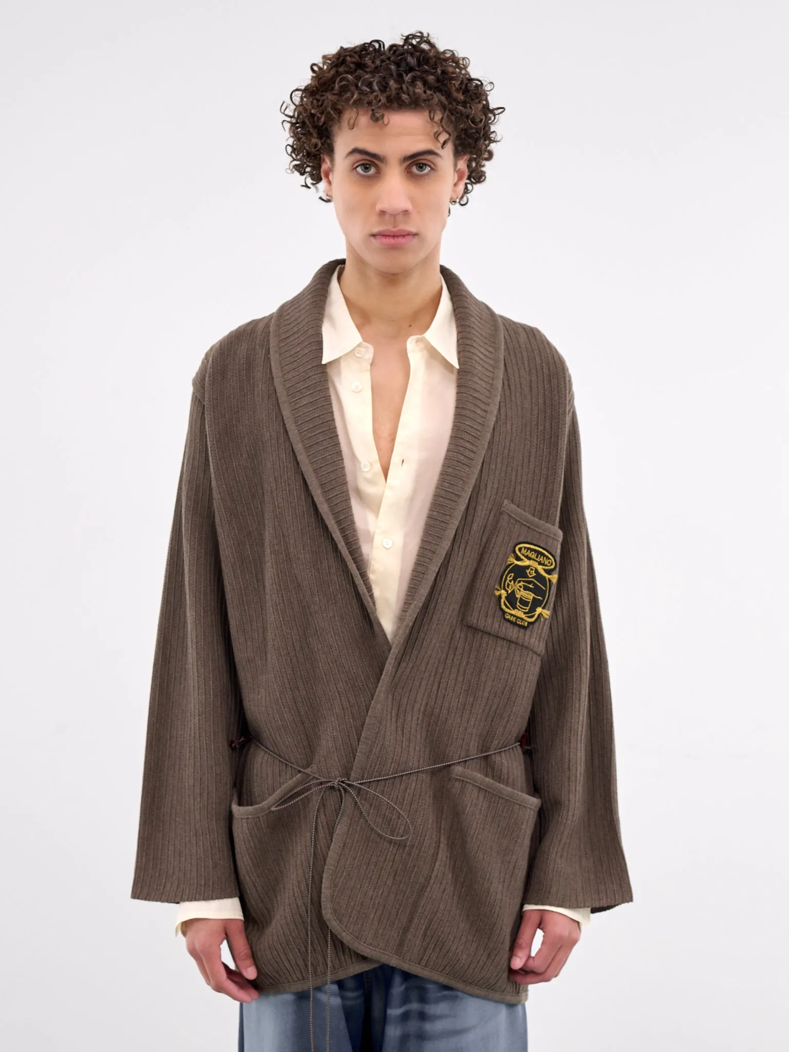 MTS Knit Jacket (T58306682-LU82-27-BROWN) sold by lorenzo