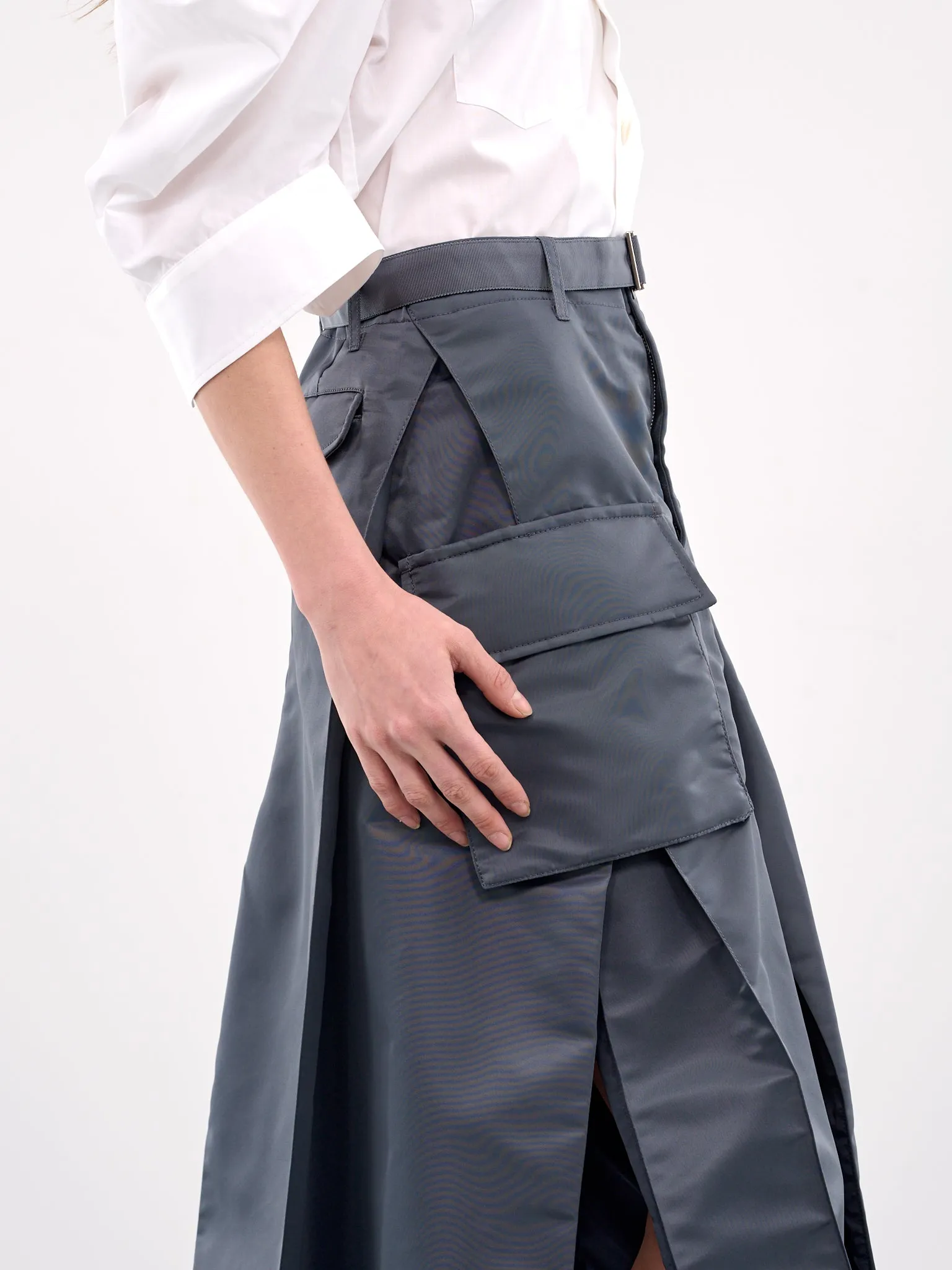 Nylon Twill Skirt (25-07678-375-BLUE-GRAY) sold by lorenzo product image thumbnail 5