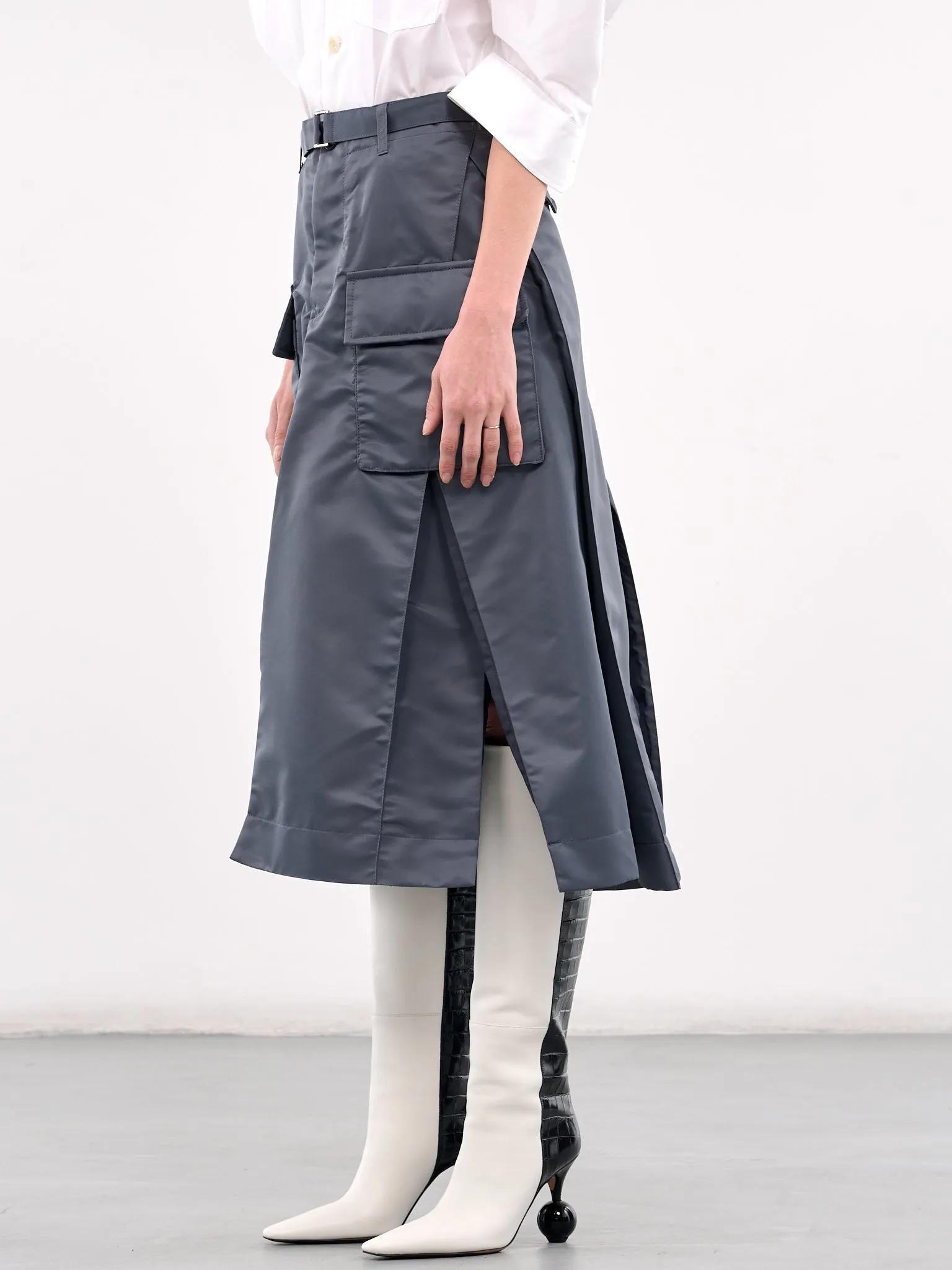 Nylon Twill Skirt (25-07678-375-BLUE-GRAY) sold by lorenzo product image thumbnail 2
