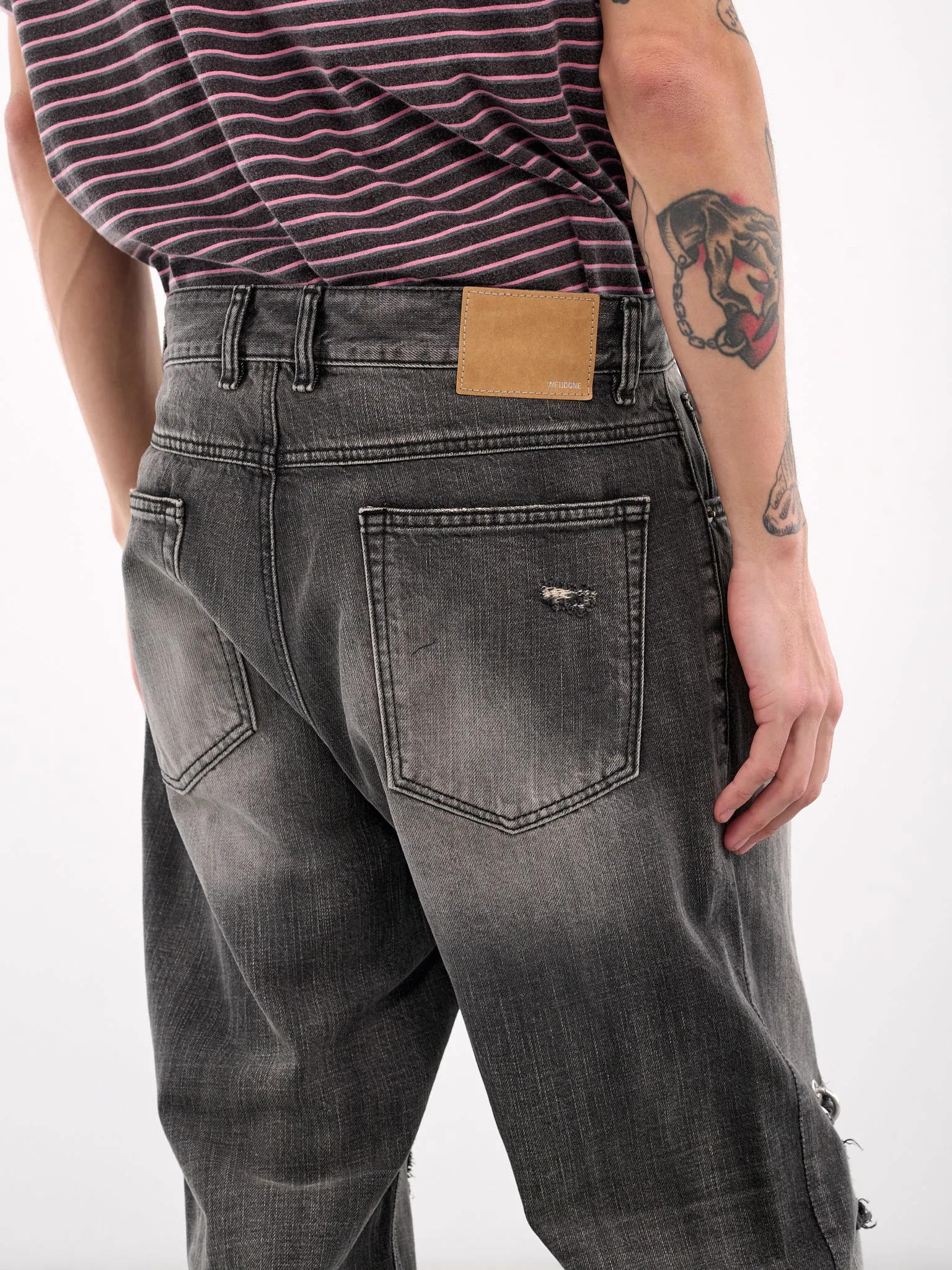 Distressed Denim Trousers (DPO-25-333-BLACK) sold by lorenzo product image thumbnail 4
