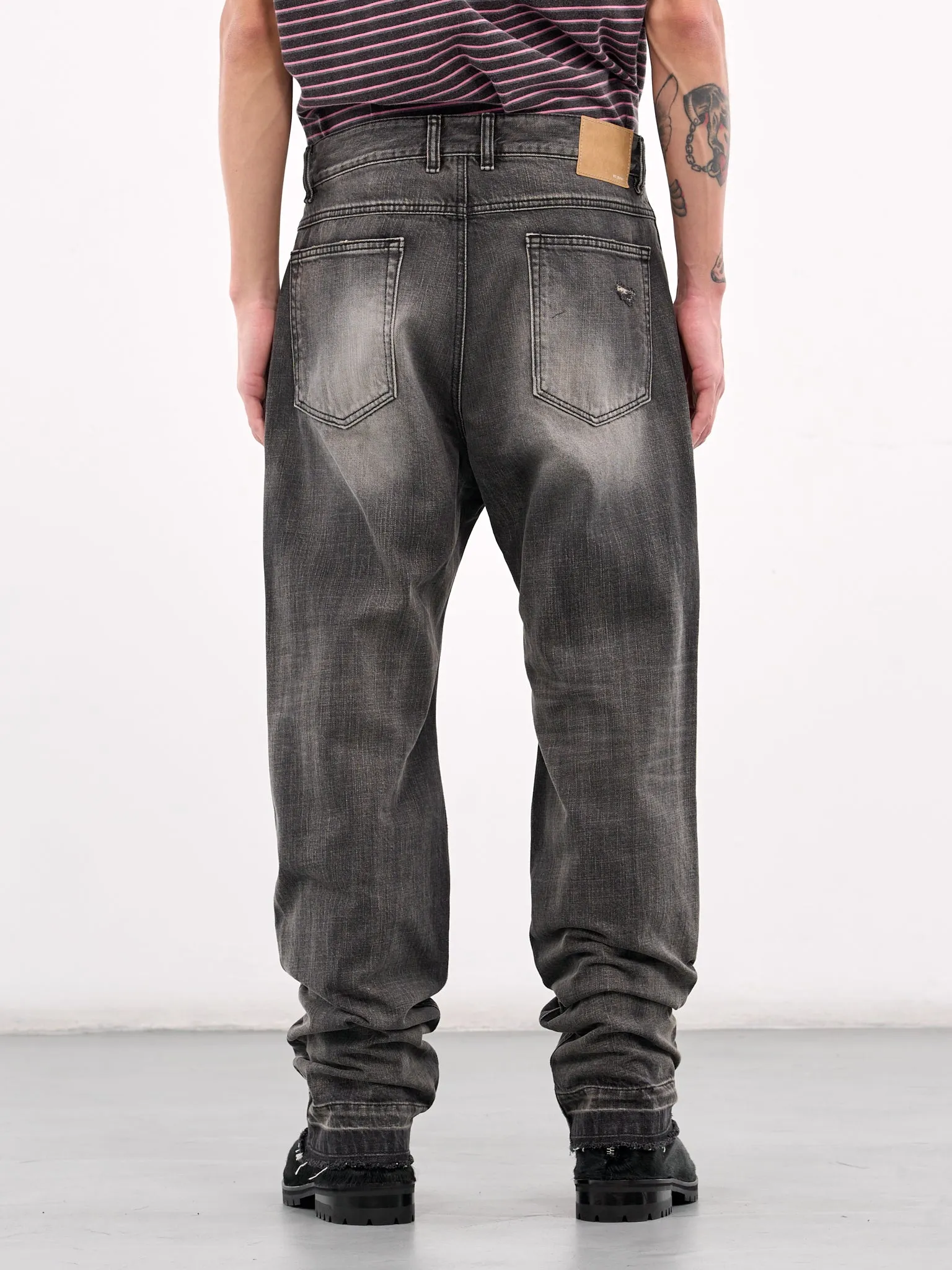 Distressed Denim Trousers (DPO-25-333-BLACK) sold by lorenzo product image thumbnail 3