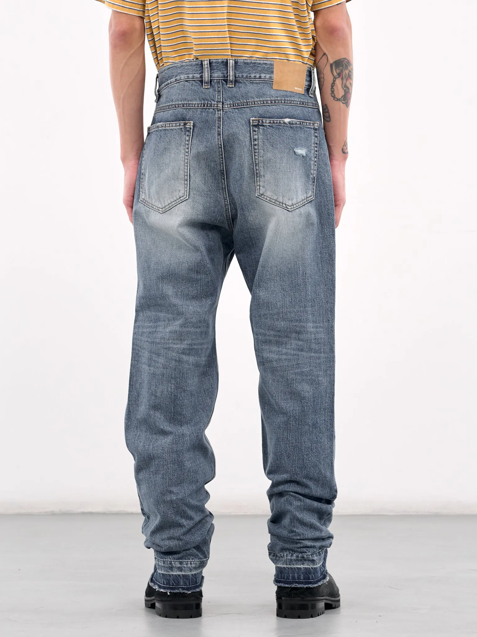 Distressed Denim Trousers (DP0-25-333-BLUE) sold by lorenzo product image thumbnail 3
