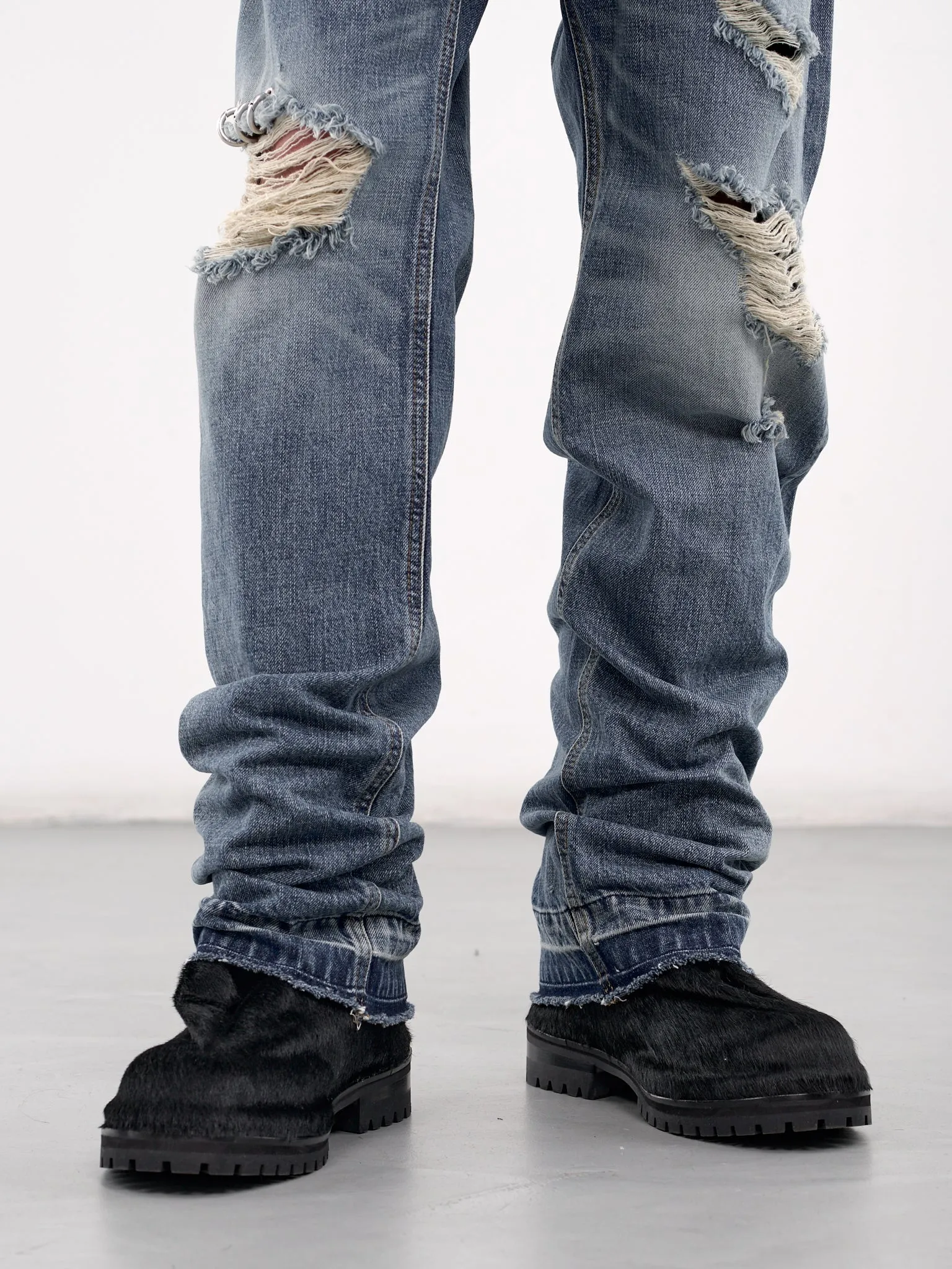 Distressed Denim Trousers (DP0-25-333-BLUE) sold by lorenzo product image thumbnail 5