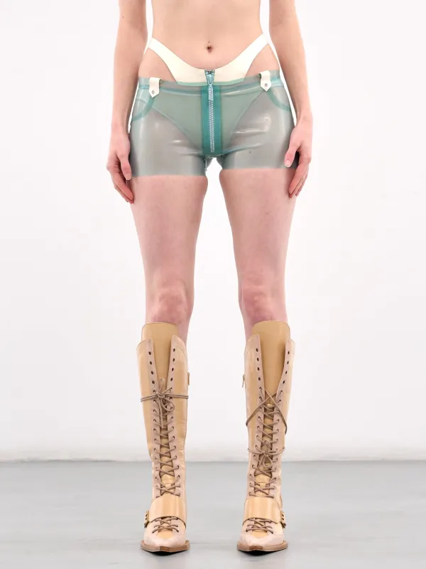 Latex Thong Shorts (LAXSO009-TRANS-LIGHT-BLUE) sold by lorenzo