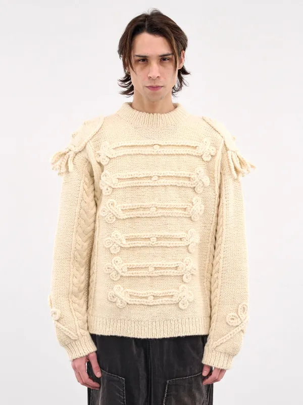 Napoleon Hand Knit Sweater (K2411KN138-ECRU) sold by lorenzo