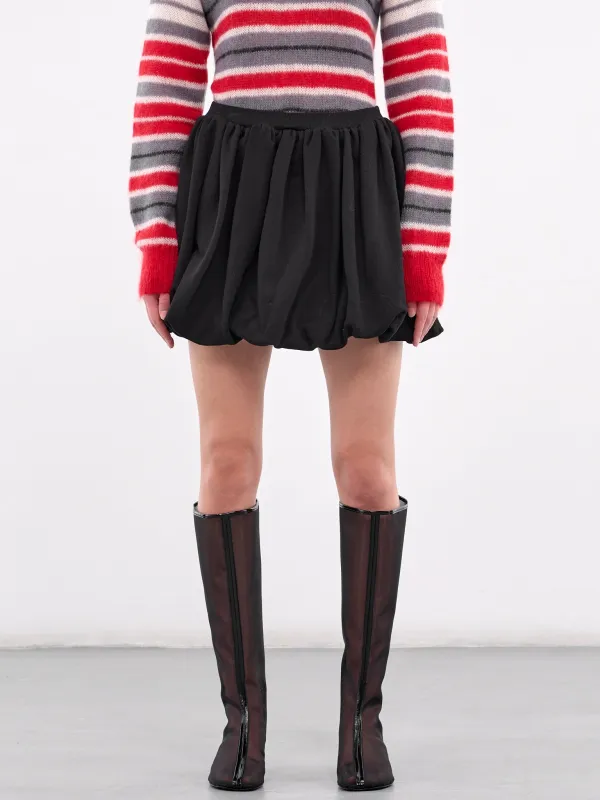 Balloon Mini Skirt (GOJE0701U0-UTC275-BLACK) made by Marni