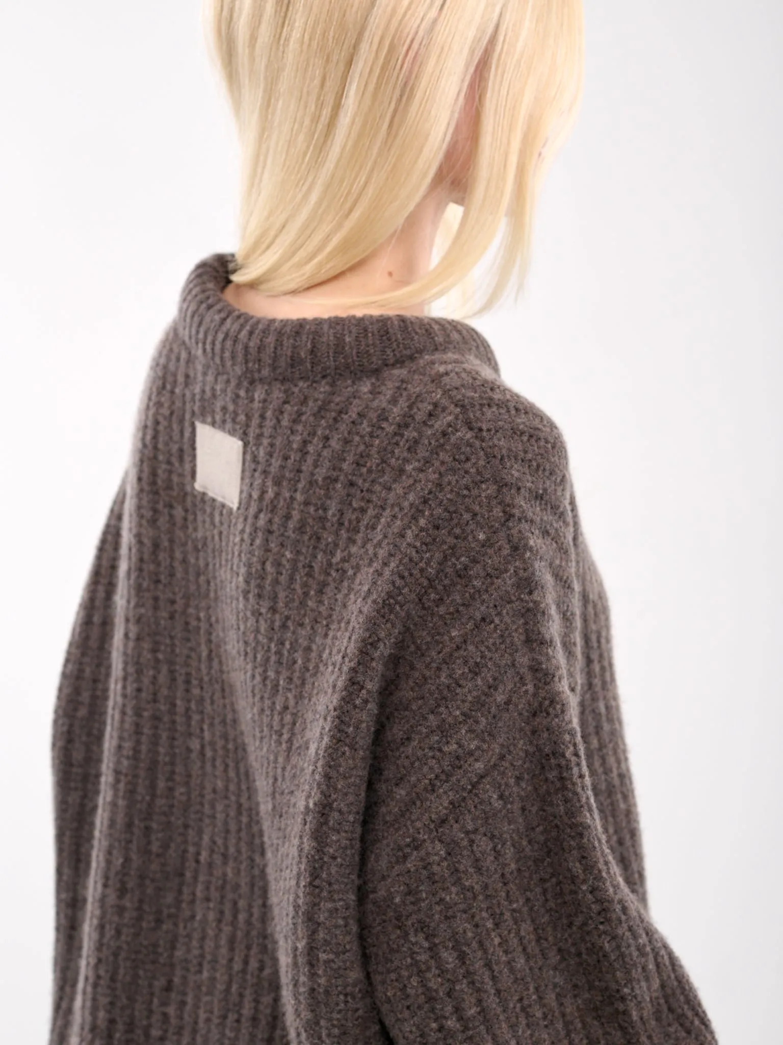 Knit Crewneck Sweater (AMBR2525-TAUPE) sold by lorenzo product image thumbnail 4
