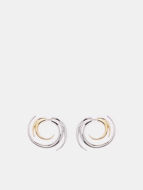 Medium Vortice Earrings (S25-EA012-P-SILVER-GOLD) sold by lorenzo