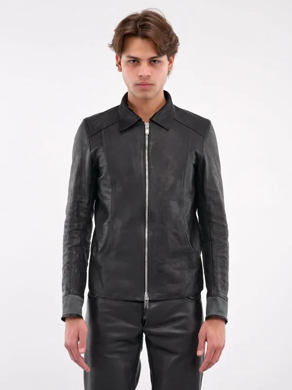 Aviator Leather Jacket (AVM-SOFT-HORSE-FG-BLACK) sold by lorenzo