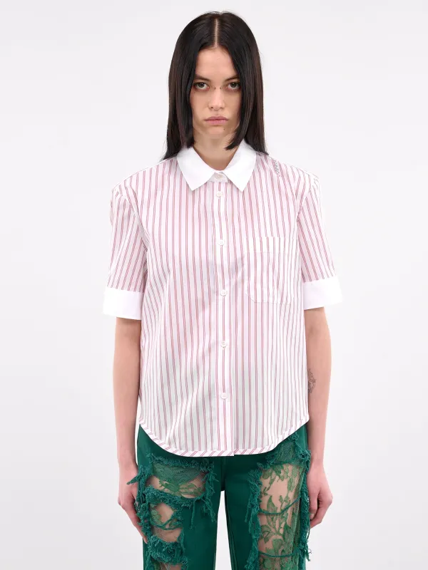 Striped Poplin Short Sleeve (CAMA0623QS-UTC455-MULTI) sold by lorenzo