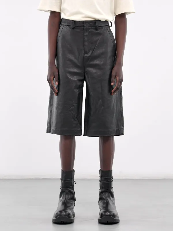 Leather Shorts (ES2626BL-BLACK) sold by lorenzo