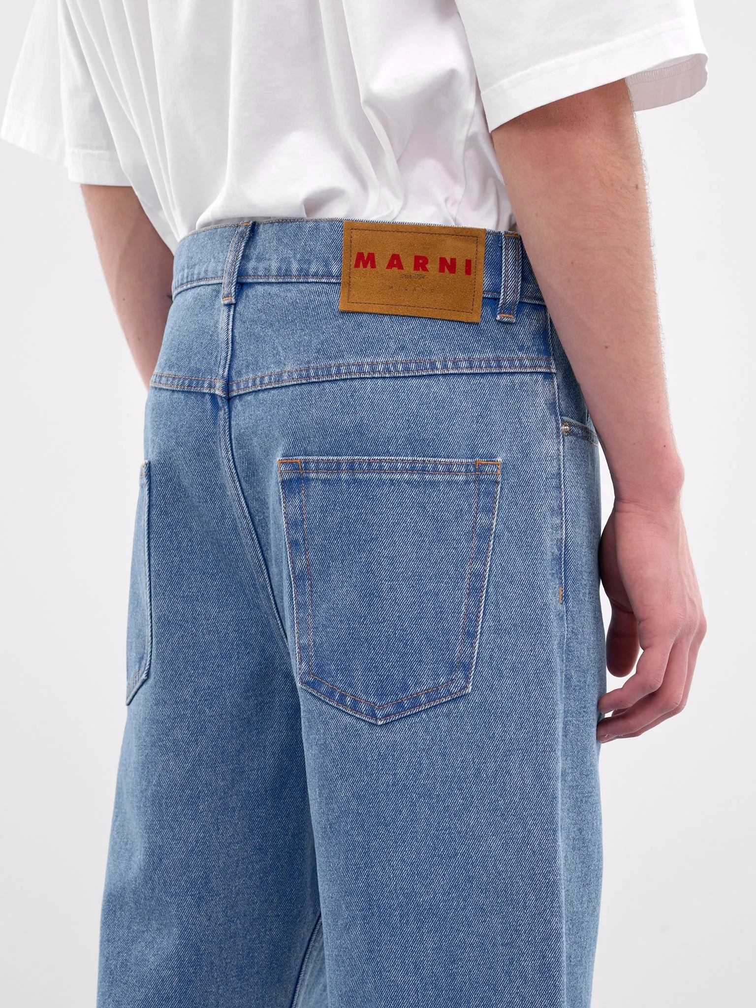 Wide Leg Denim Jeans (PUJU0021A2-USCW91-BLUE) sold by lorenzo product image thumbnail 4