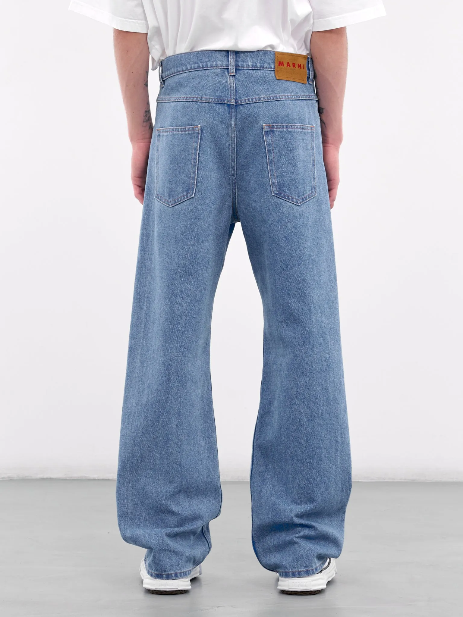 Wide Leg Denim Jeans (PUJU0021A2-USCW91-BLUE) sold by lorenzo product image thumbnail 3