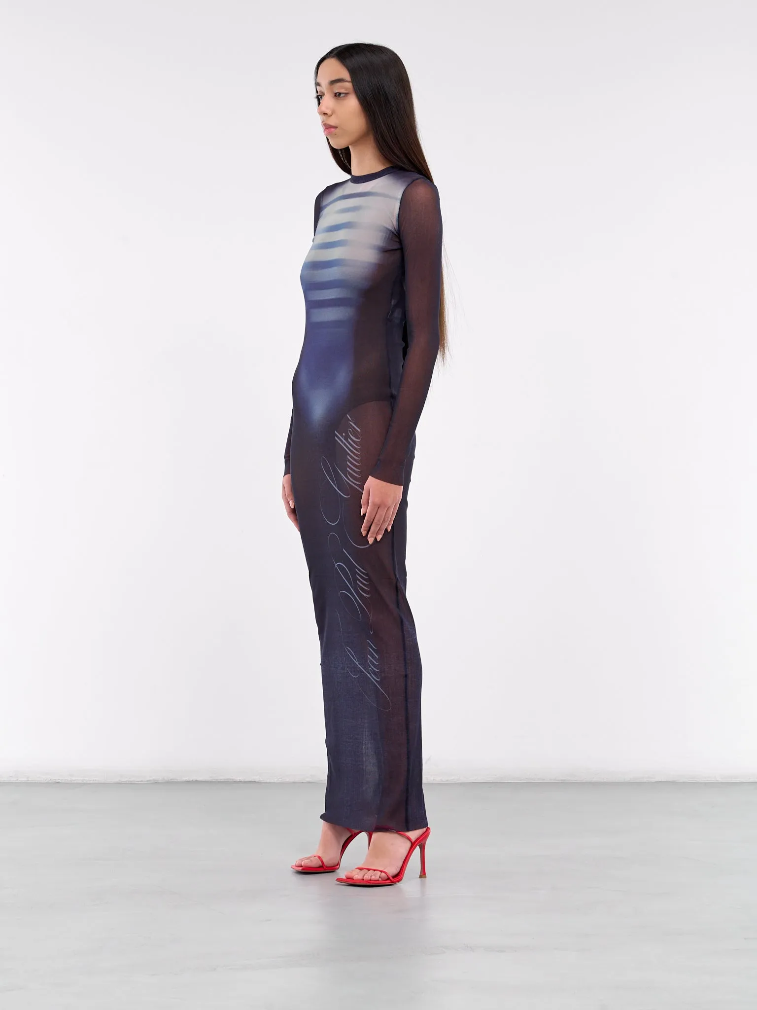 Mesh Maxi Dress (25-33F-RO366-T576-MULTI) sold by lorenzo product image thumbnail 2