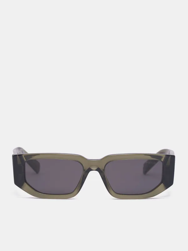 09ZS Geometric Sunglasses (0PR-09ZS-TRANSPARENT-GREY) sold by lorenzo