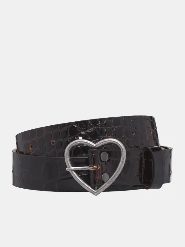 Heart Belt (1142LE01710-BROWN) sold by lorenzo