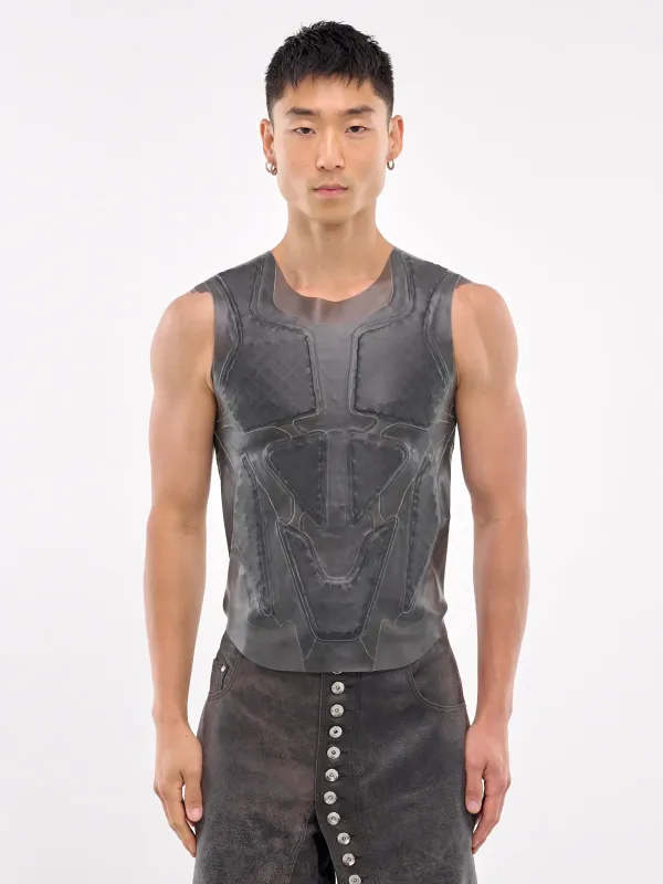 Rubber Vest (AT-INF-TR01-980-BLACK) sold by lorenzo