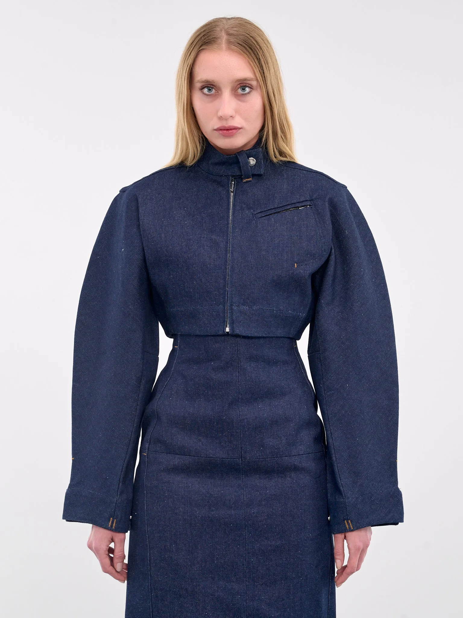 The Cabrio Denim De-Nîmes Jacket (243DE052-1513-NAVY) sold by lorenzo