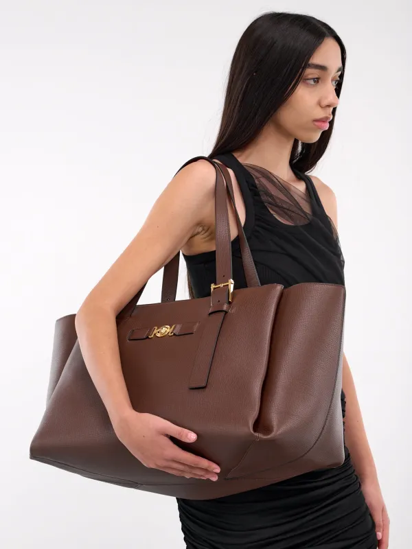 Medusa Biggie Maxi Tote Bag (1016666-1A11816-1ND3V-BROWN-GO) sold by lorenzo