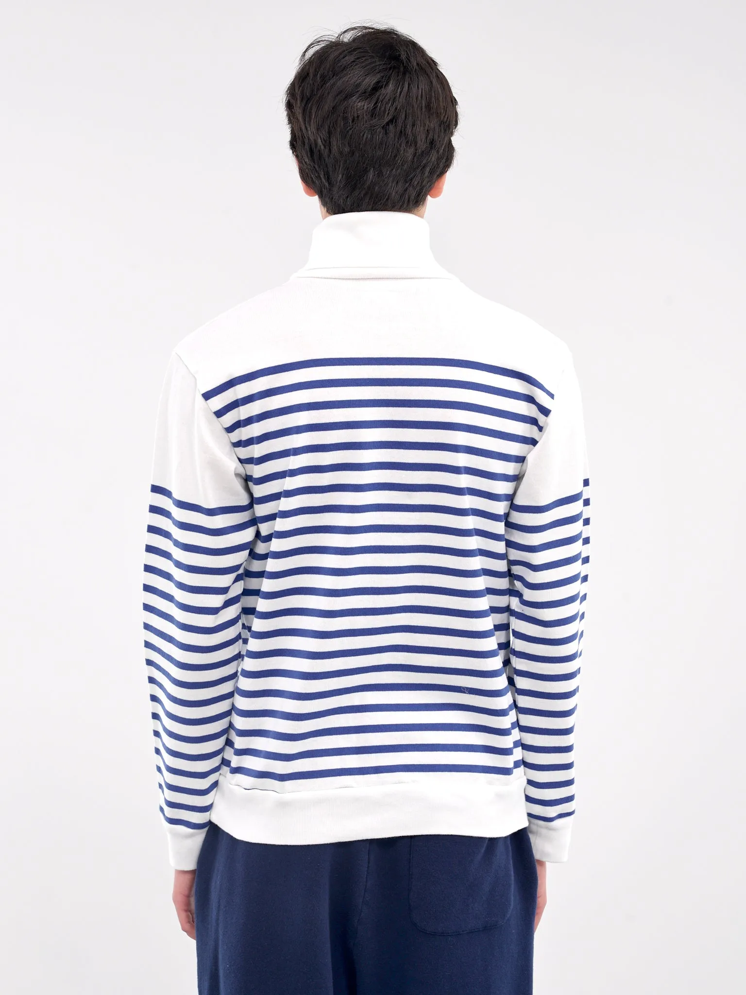 Striped Killer Embroidered Turtleneck (K2409LC020-WHITE) sold by lorenzo product image thumbnail 3