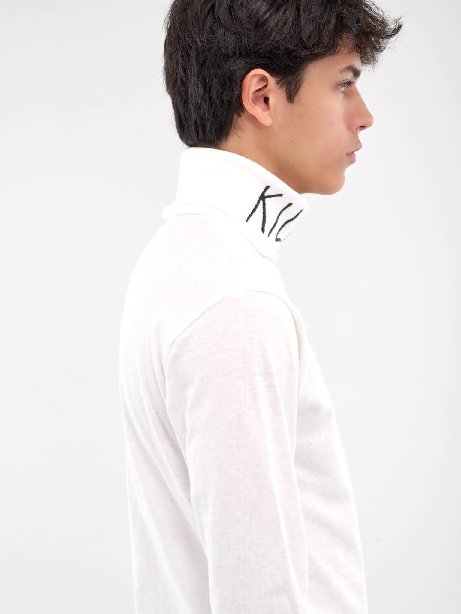Killer Embroidered Turtleneck (K2409LC019-WHITE) sold by lorenzo product image thumbnail 4
