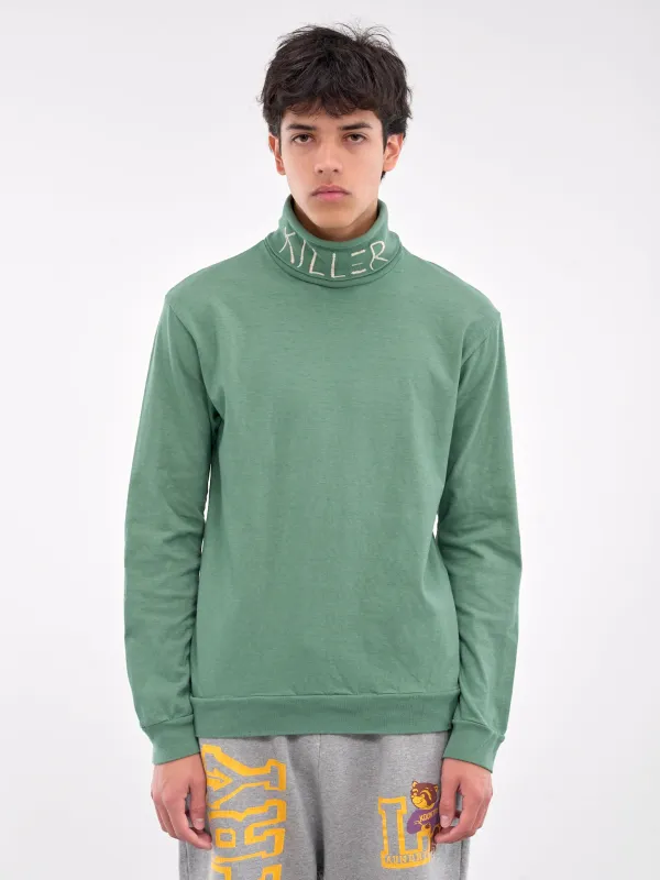 Killer Embroidered Turtleneck (K2409LC019-LIGHT-GREEN) sold by lorenzo