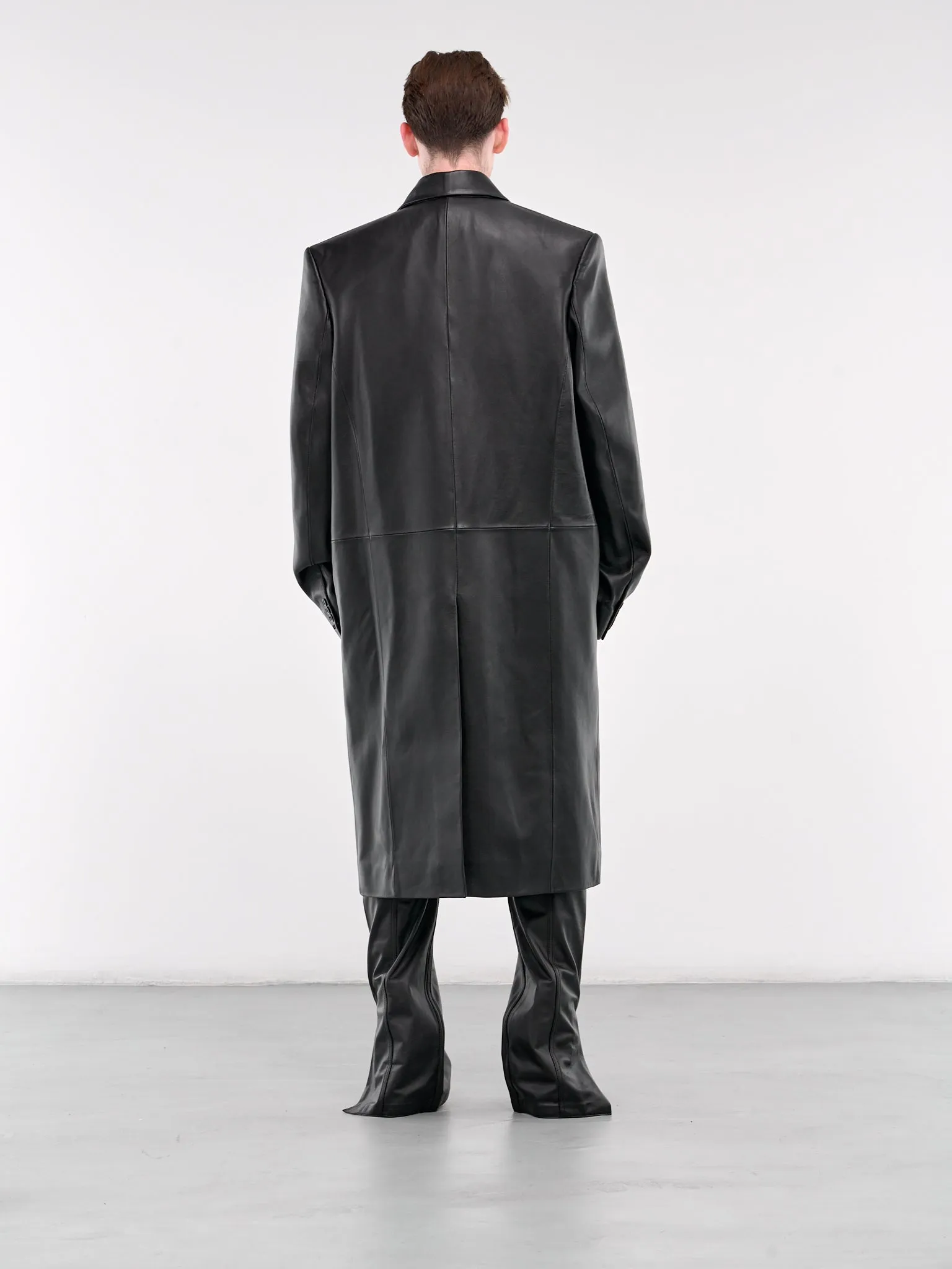 Lamb Leather Coat (24F9MA0179-CUI1-BLACK) sold by lorenzo product image thumbnail 3