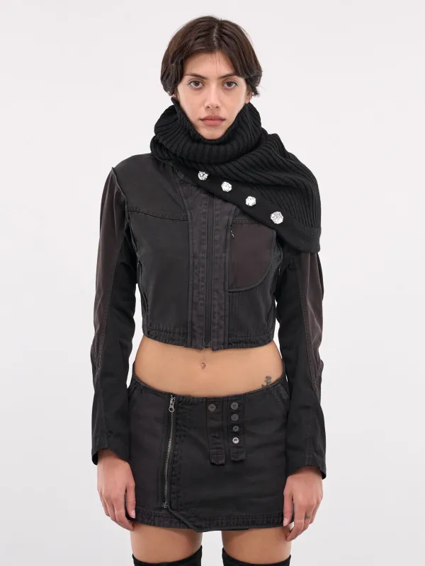 Wool Snood (AC3K-BLACK) made by HYEIN SEO