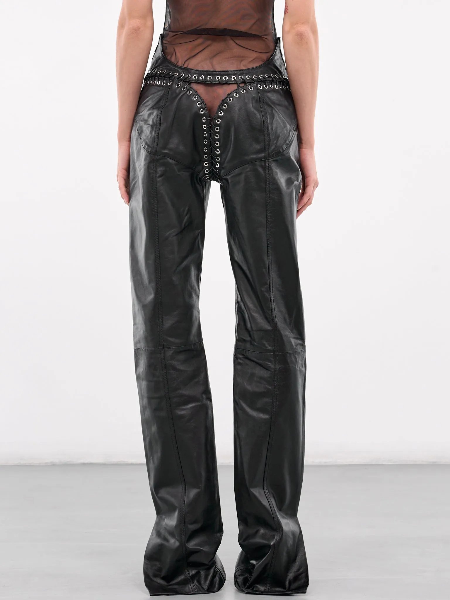 Alistair Trousers (PT012-W-LEA-BLACK) sold by lorenzo product image thumbnail 3