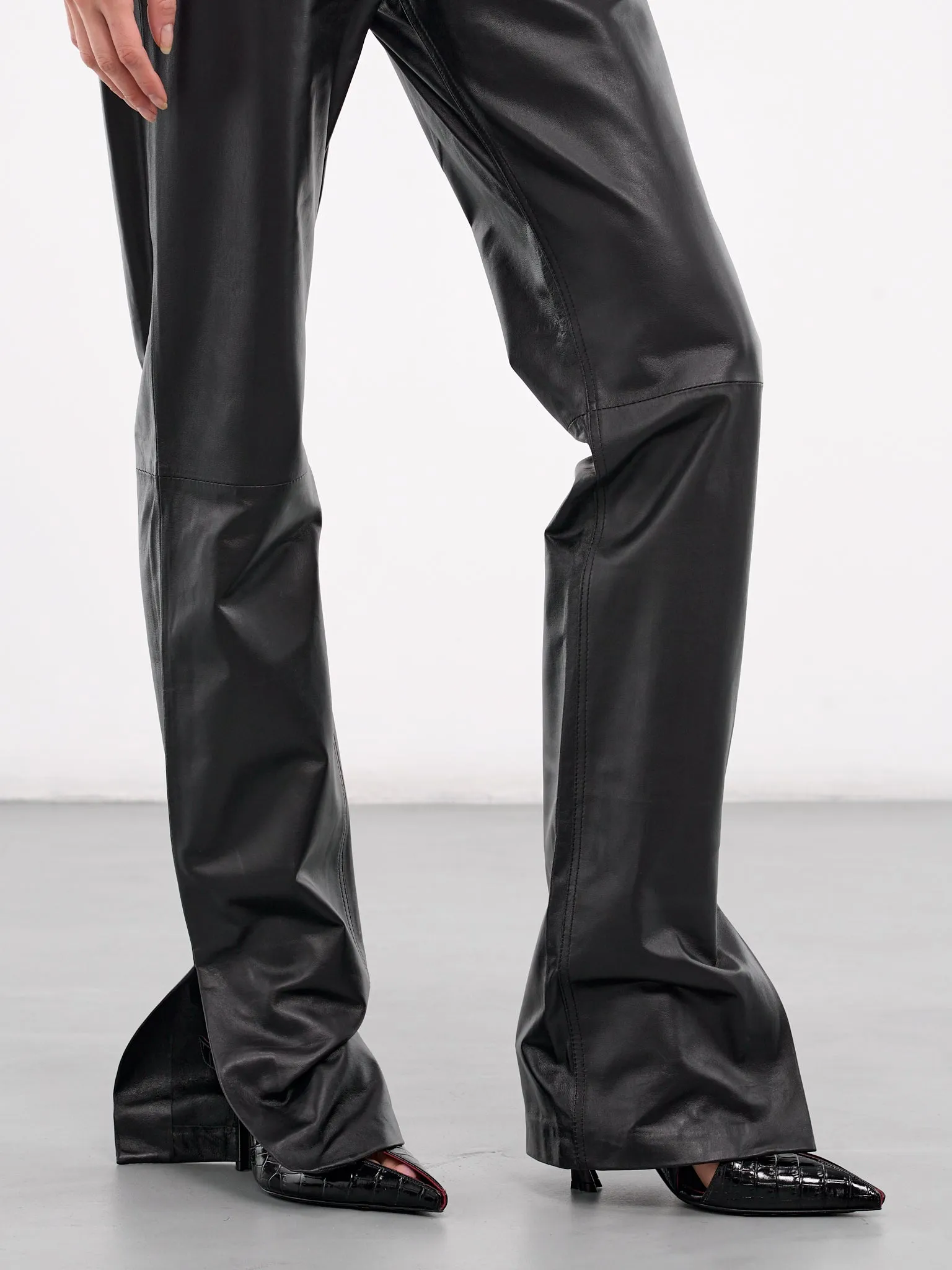 Alistair Trousers (PT012-W-LEA-BLACK) sold by lorenzo product image thumbnail 4