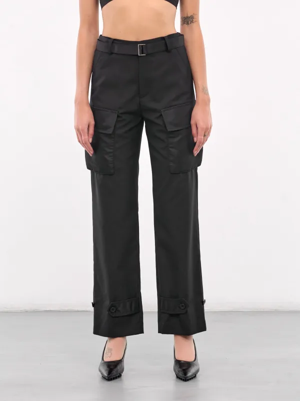 Suiting x Nylon Twill Pants (24-07512-001-BLACK) sold by lorenzo