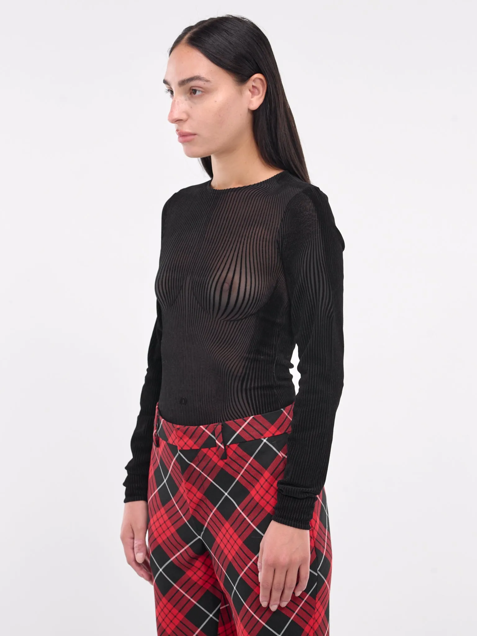 The Morphing Pinstripes Top (24-31-F-TO230-T570-BLACK) sold by lorenzo product image thumbnail 2