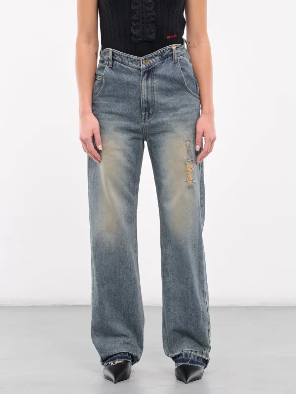 Heart-Shaped Jeans (DP3-24-323-W-BLUE) sold by lorenzo