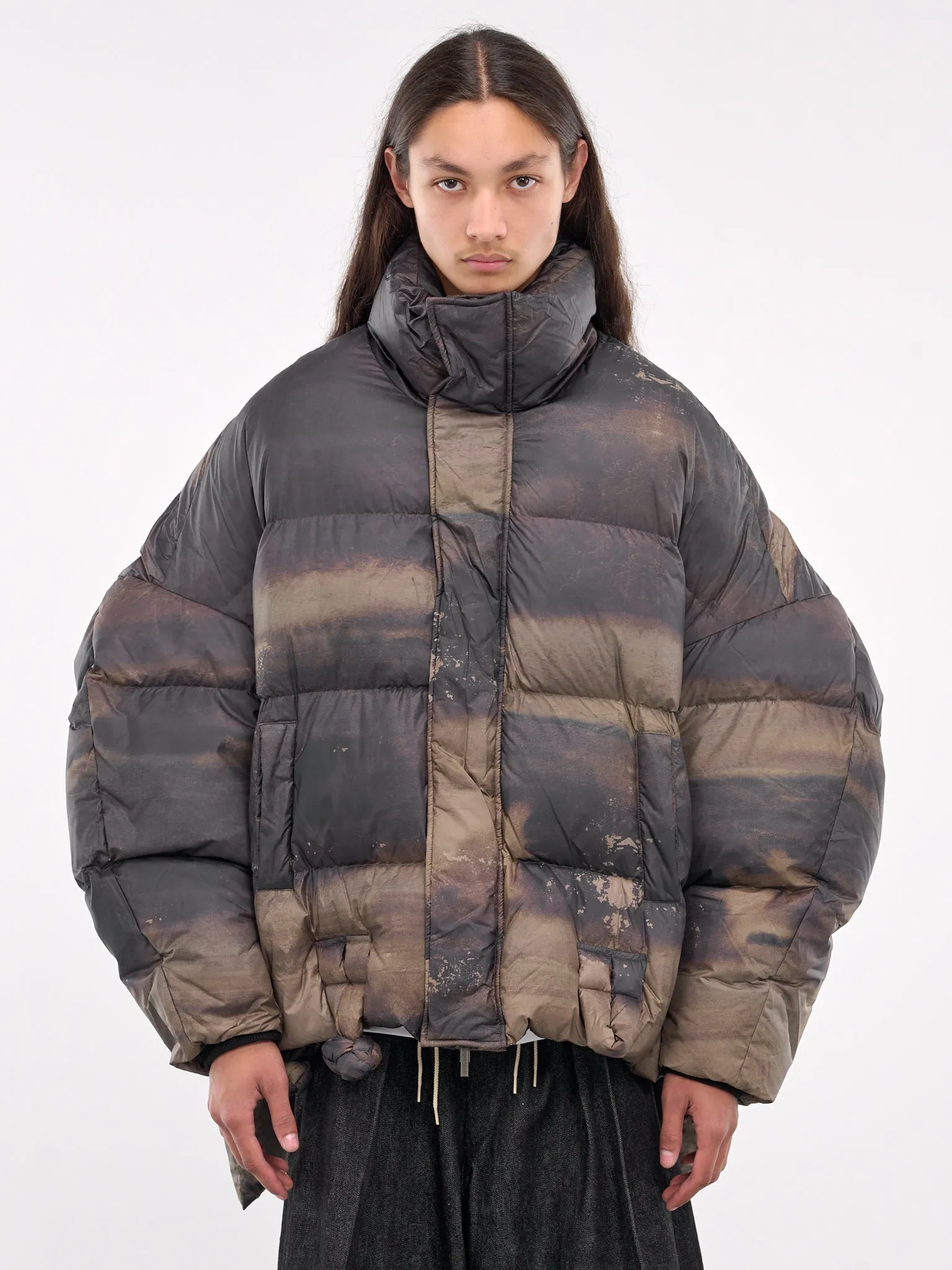 Printed Down Jacket (FUF18JK16-BROWN) sold by lorenzo