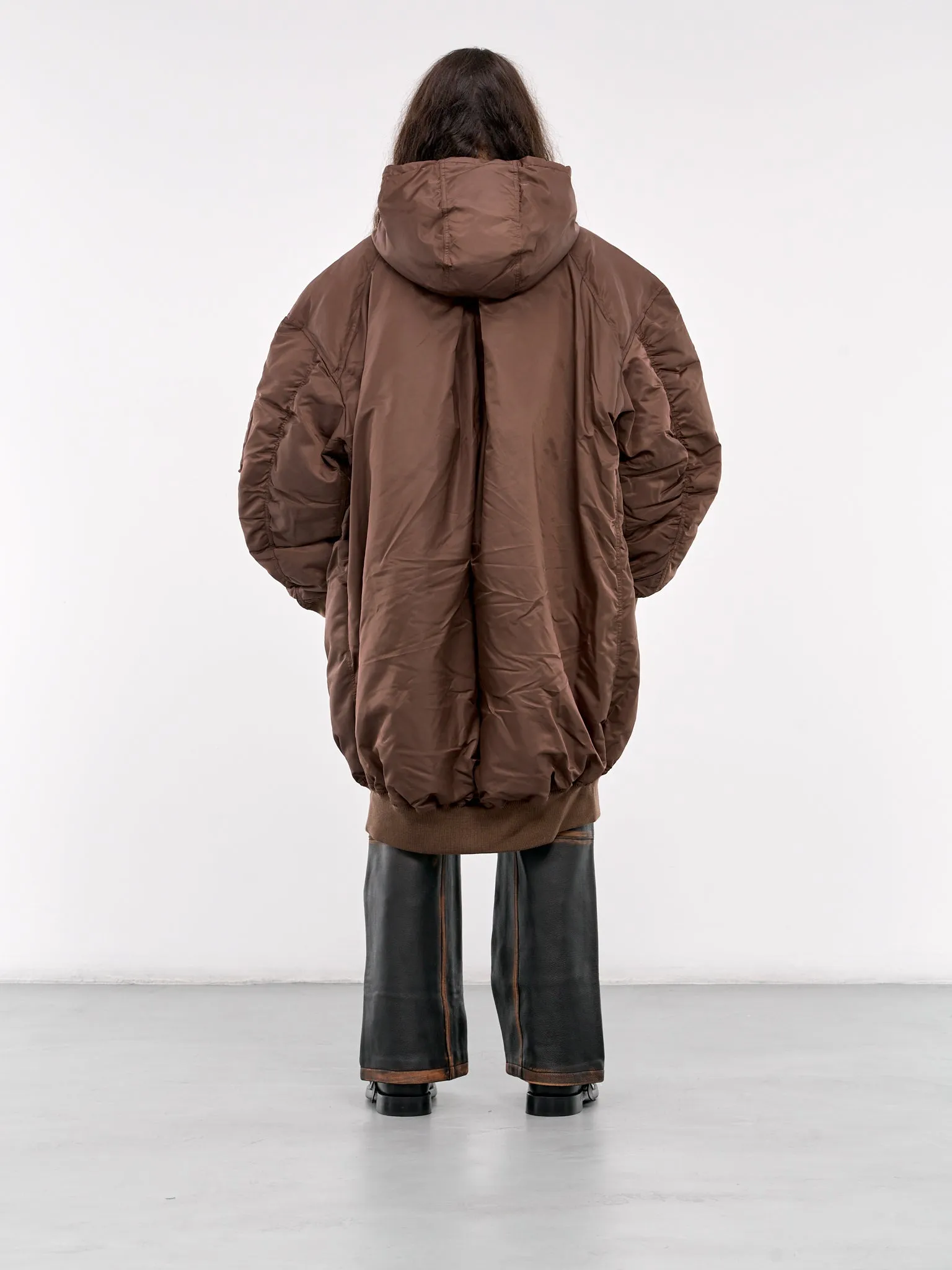 Folding Nylon Down Coat (FUF18CT05-BROWN) sold by lorenzo product image thumbnail 3
