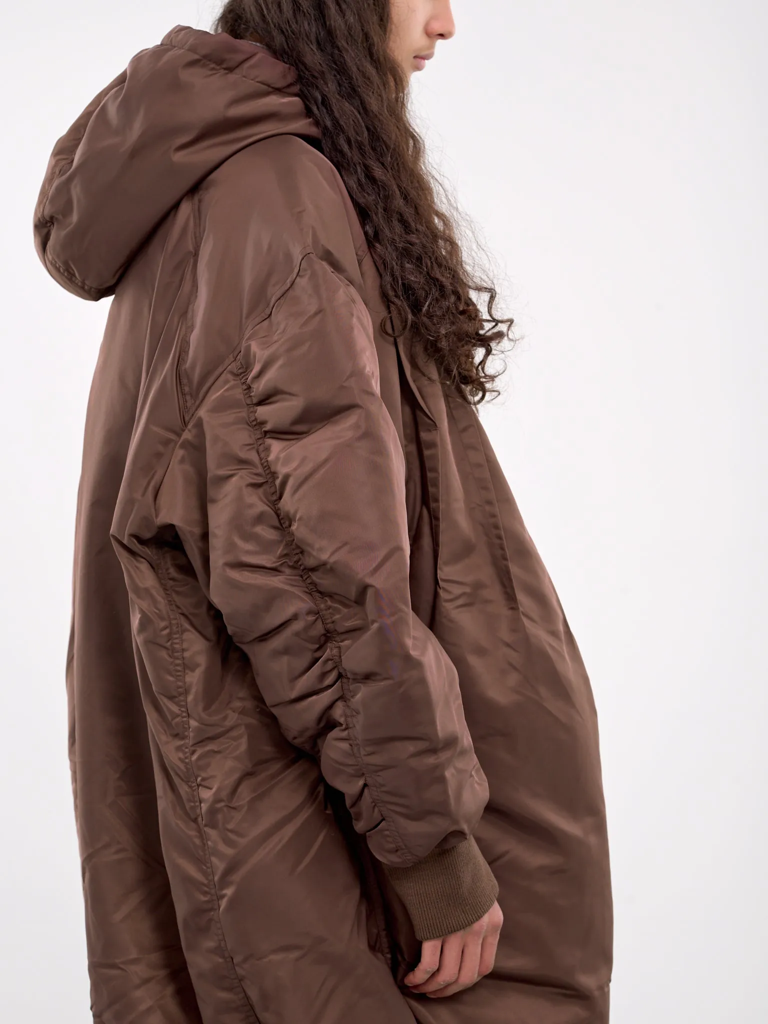 Folding Nylon Down Coat (FUF18CT05-BROWN) sold by lorenzo product image thumbnail 4