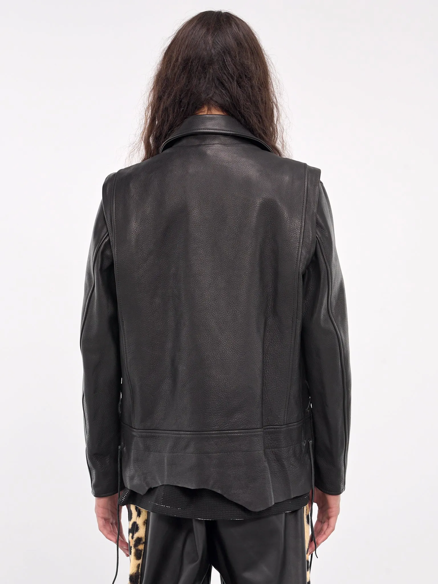 Double Rider Leather Jacket (LT-SV-NYA-1002-BLACK) sold by lorenzo product image thumbnail 3