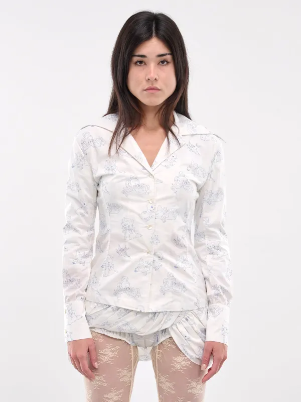 Animal Print Blouse (00BL13-ANIMAL-PRINT) sold by lorenzo