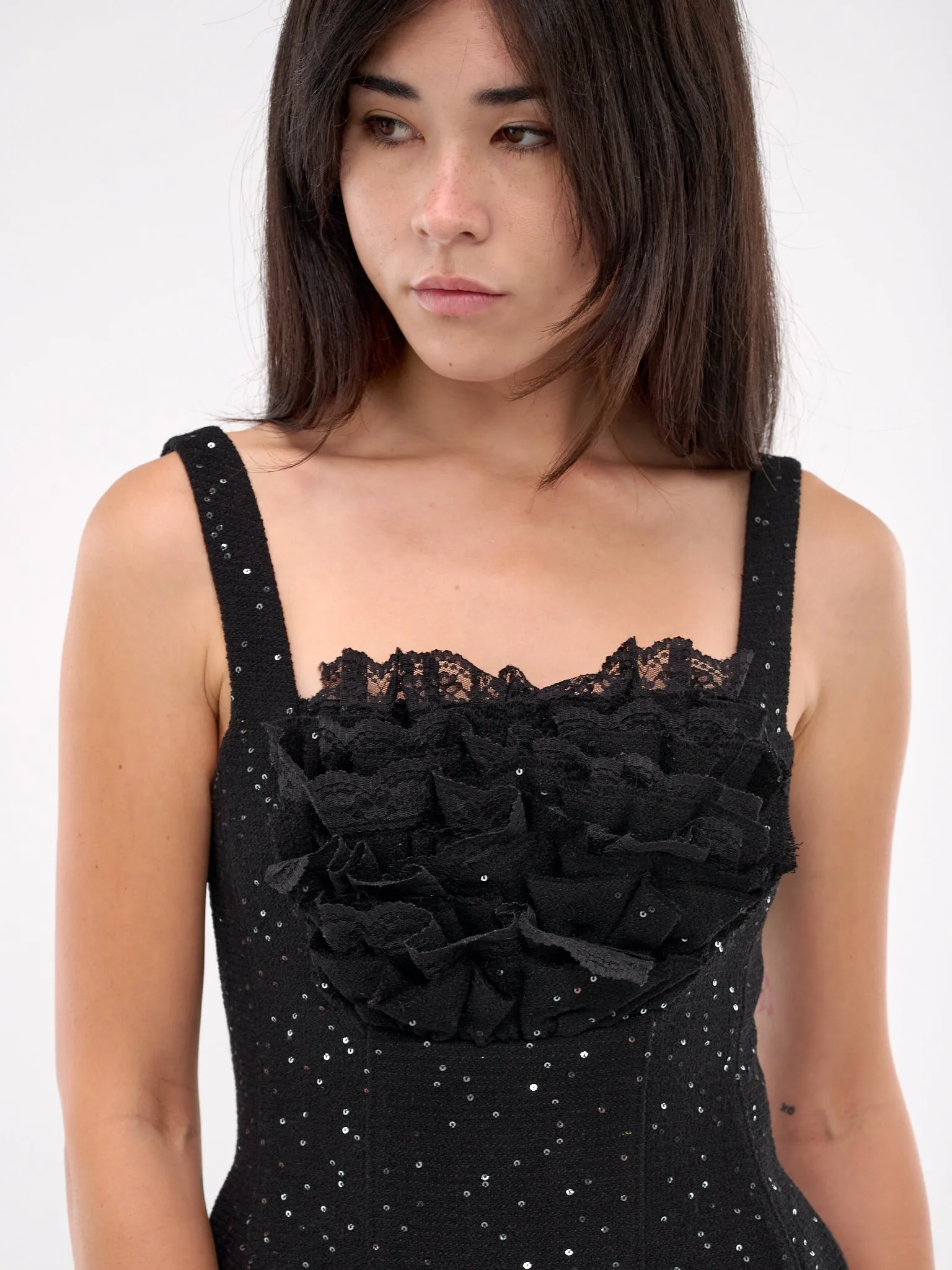 Sequin Embellished Bodysuit (TO07-KMM741-BLACK) sold by lorenzo product image thumbnail 5