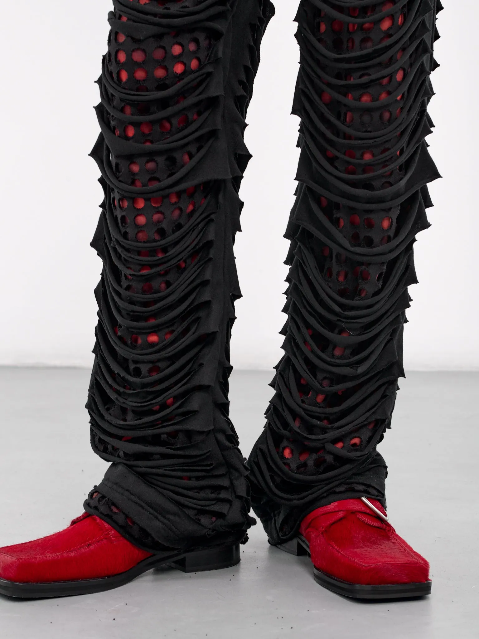 Cut-Hole Sweat Pants (HB-PT-4236-BLACK) sold by lorenzo product image thumbnail 4