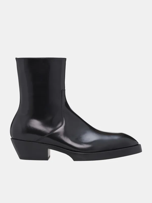 Dalton Ankle Boots (806442V3NS0-1000-BLACK) made by Bottega Veneta