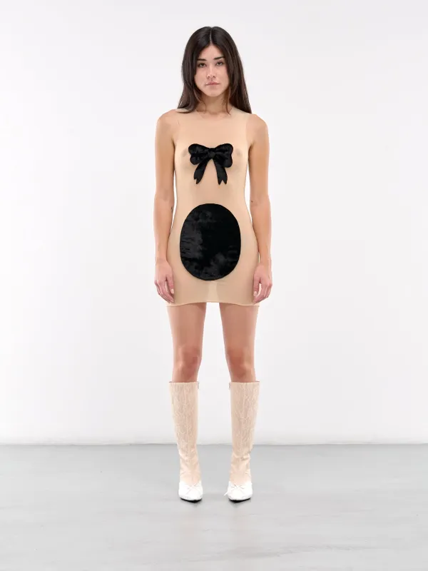 Void Dress (AWAW240032-NUDE-BLACK) made by Ashley Williams