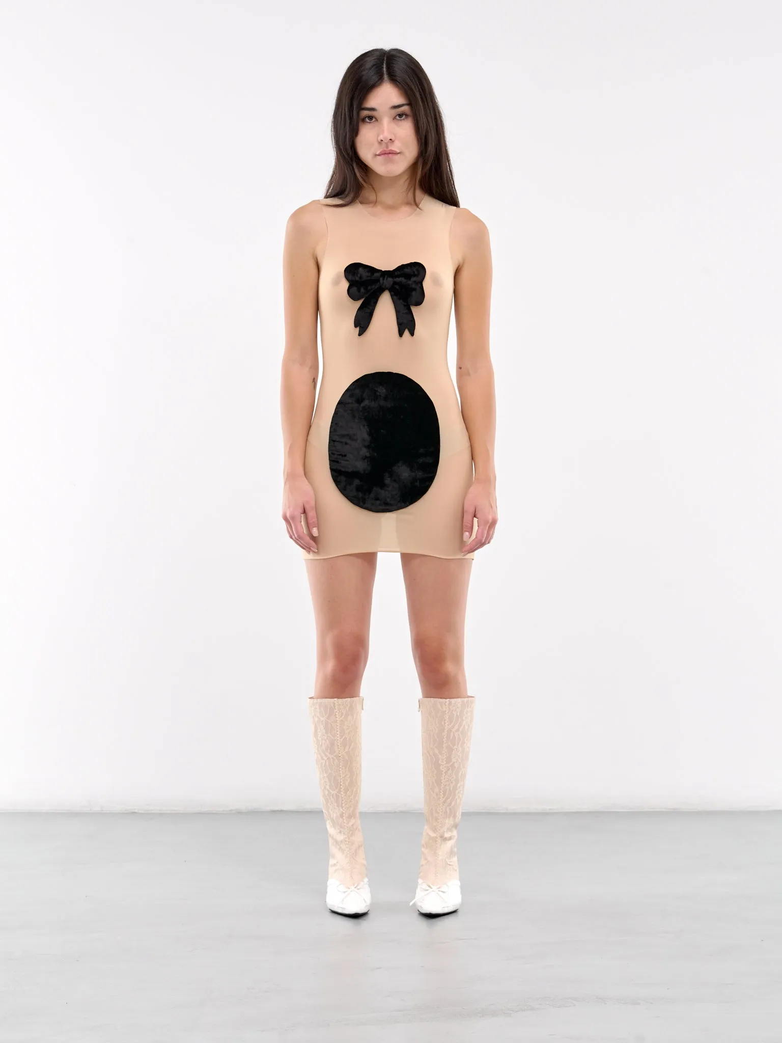 Void Dress (AWAW240032-NUDE-BLACK) sold by lorenzo