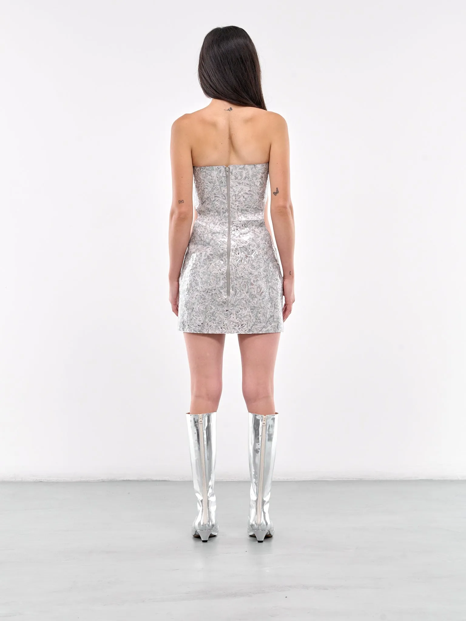 Shredded Dollars Dress (AWAW240017-GREEN) sold by lorenzo product image thumbnail 3